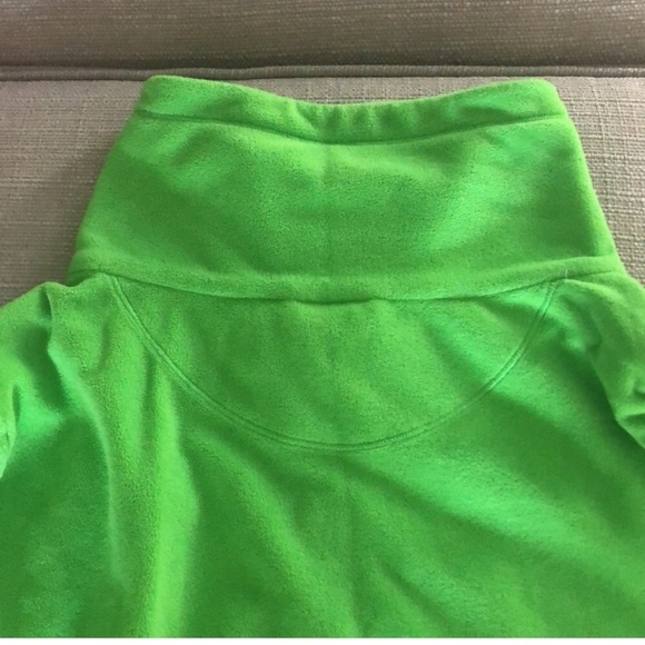 Adidas Fleece Lime Neon Green Long Sleeve Turtleneck Zip  Up Jacket size… - Picture 7 of 9